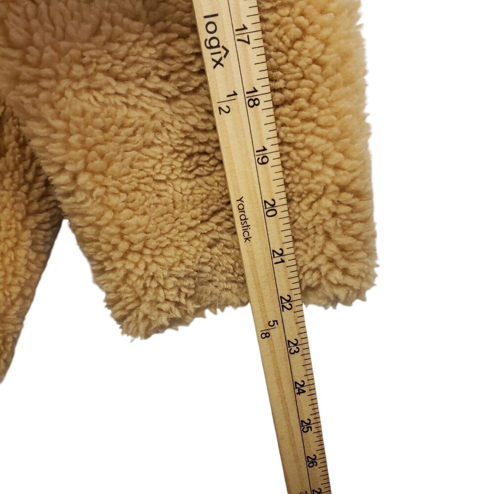 ZARA Jacket Womens XS Brown Sherpa Flap Pockets Full Zip Bomber Outdoor Boho - Picture 7 of 10